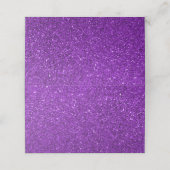 Paarse Glitter Doek Plaatskaartje (Buitenkant ongevouwen)
