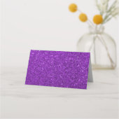 Paarse Glitter Doek Plaatskaartje (Achterkant)