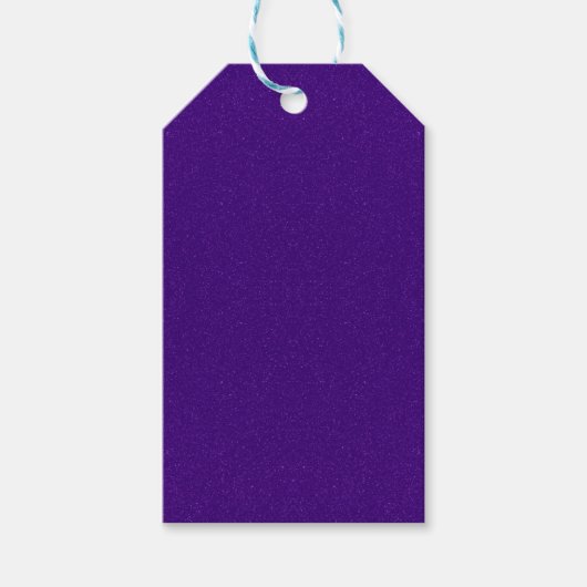 Paarse Glitter Douane Cadeautag Cadeaulabel (Voorkant)