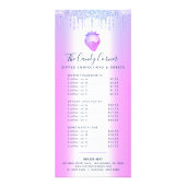 Paarse Glitter Drift Strawberry Dessert Sweet Menu (Voorkant)