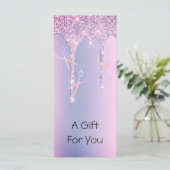 Paarse glitter drijft holografisch schaar haar (Staand voorkant)