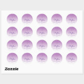Paarse Glitter Drip 80ste Verjaardag Ronde Sticker (Vel)