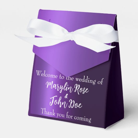 PAARSE GLITTER DRIP ELEGANT BEDANKDOOSJES (Voorkant Zijde)