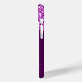 Paarse Glitter Drips Glam Girly Signature Case-Mate iPhone Case (Achterkant / Links)