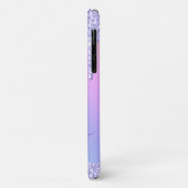 Paarse Glitter Druppels Persoonlijke Regenboog Case-Mate iPhone Case (Achterkant/links)