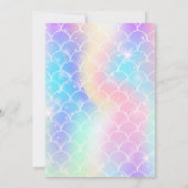 Paarse Glitter Eenhoorn Zeemeermin Verjaardagsuitn Kaart (Achterkant)