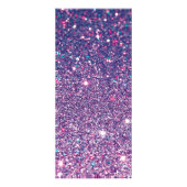Paarse Glitter en Glamor Beauty Reclamekaart (Achterkant)