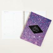 Paarse Glitter en Glamour Afsprakenboek Planner (Display)