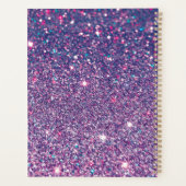 Paarse Glitter en Glamour Afsprakenboek Planner (Achterkant)