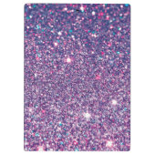 Paarse Glitter en Glamour Beauty gepersonaliseerd Klembord (Achterkant)