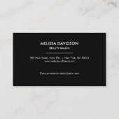 Paarse Glitter en Glamour Salon Loyalty Kaart (Achterkant)