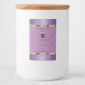 Paarse Glitter- en Gold- productetiketten Logo Voedselcontainer Etiket (Voorkant)