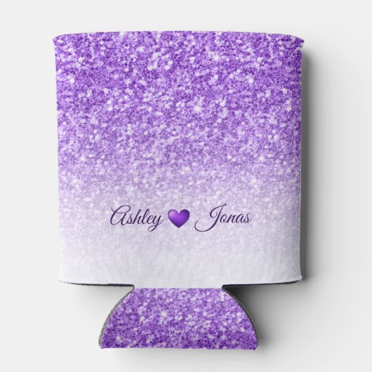 Paarse glitter en hart blikjeskoeler (Achterkant)