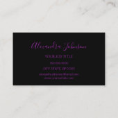 Paarse Glitter en Sparkle Eyelash Extension Visitekaartje (Achterkant)