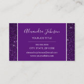 Paarse Glitter en Sparkle Girly Loyalty Punch (Achterkant)