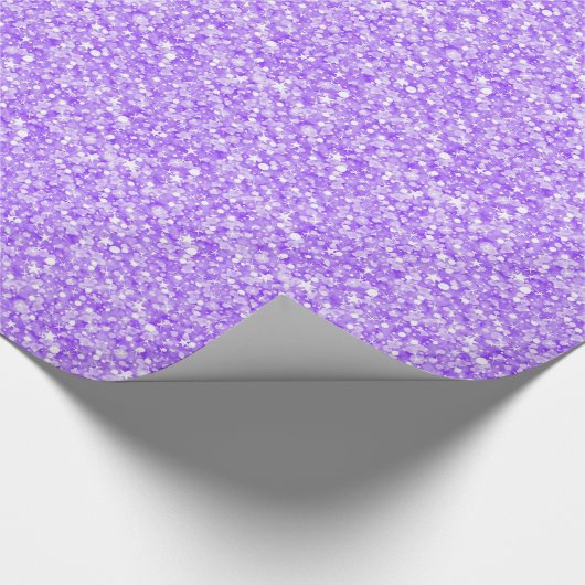 Paarse glitter en sparkles Patroon Cadeaupapier (Hoek)