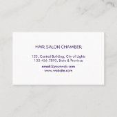 Paarse Glitter Faux Marble Makeup Artist Girly Visitekaartje (Achterkant)