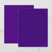 Paarse Glitter Flat Bedankt Card -  (Voorkant / Achterkant)