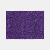 Paarse Glitter Fleece Blanket (Voorkant (Horizontaal))