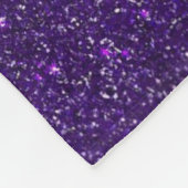 Paarse Glitter Fleece Blanket (Hoek)