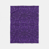 Paarse Glitter Fleece Blanket (Voorkant)