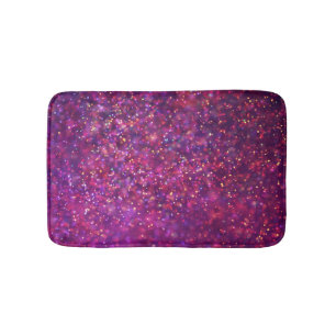 Paarse Glitter Floral op maat Badmat
