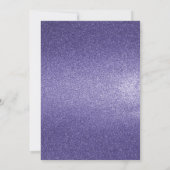 Paarse Glitter Foto slaat de datum op Save The Date (Achterkant)