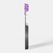 Paarse glitter geborsteld metaal iPhone hoesje (Linkerkant)