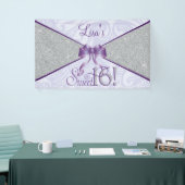 Paarse glitter, gezoet 16 spandoek (Beurs)