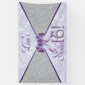 Paarse glitter, gezoet 16 spandoek (Verticaal)