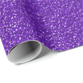 Paarse Glitter Gift Wrap Cadeaupapier (Rol Hoek)