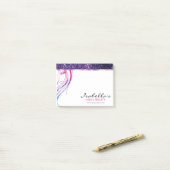Paarse glitter - Girl Beauty Salon Post-it® Notes (Op bureau)