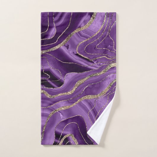 Paarse glitter Glam 1 Bad Handdoek (Handdoek)