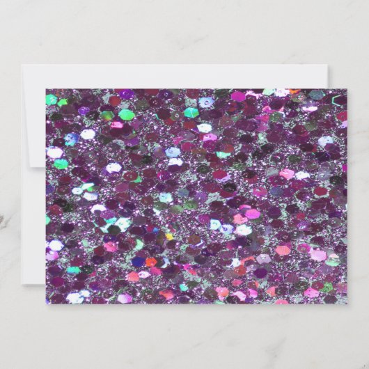 Paarse Glitter Glam zal je mijn Bridesmaid zijn Kaart (Achterkant)