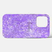 Paarse Glitter Glans Elegant Persoonlijk Case-Mate iPhone Case (Achterkant (horizontaal))