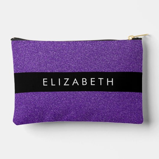 Paarse Glitter, Glitter Achtergrond, Jouw naam Etui (Achterkant)