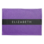 Paarse Glitter, Glitter Achtergrond, Jouw naam Kussensloop (Achterkant)