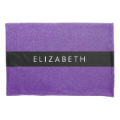 Paarse Glitter, Glitter Achtergrond, Jouw naam Kussensloop (Voorkant)