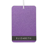 Paarse Glitter, Glitter Achtergrond, Jouw naam Luchtverfrisser (Voorkant)