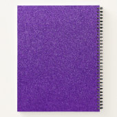 Paarse Glitter, Glitter Achtergrond, Jouw naam Notitieboek (Achterkant)