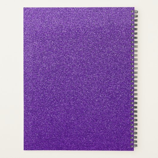 Paarse Glitter, Glitter Achtergrond, Jouw naam Planner (Achterkant)