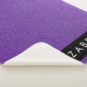 Paarse Glitter, Glitter Achtergrond, Jouw naam Sherpa Deken (3/4)