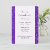 Paarse Glitter, Glitter Background, Birthday Kaart (Staand voorkant)