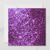 Paarse Glitter Graduation Party Invitation Kaart (Achterkant)