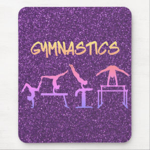 Paarse Glitter Gymnastiek Muismat