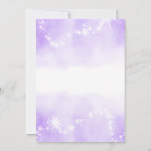 Paarse Glitter Gymnastiek Verjaardagsuitnodiging Kaart (Achterkant)