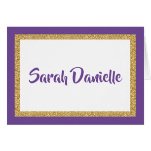 Paarse Glitter Hartelijk dank