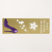 Paarse Glitter High Heel Shoe op Goud | Yogamat (Voorkant (horizontaal))