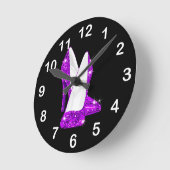 Paarse Glitter High Hiel Shoes Stilleto Ronde Klok (Hoek)