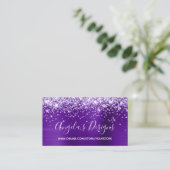 Paarse Glitter Indigo Folie Online Store Visitekaartje (Staand voorkant)